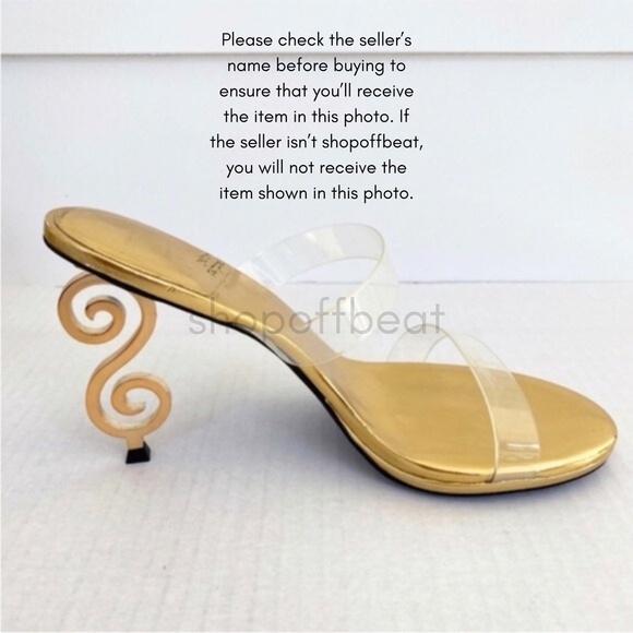 NEW Jeffrey Campbell Deity Sandal Clear Gold 11 - Picture 9 of 16